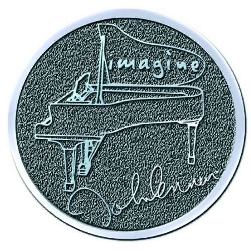 John Lennon - Imagine Pin - Grey